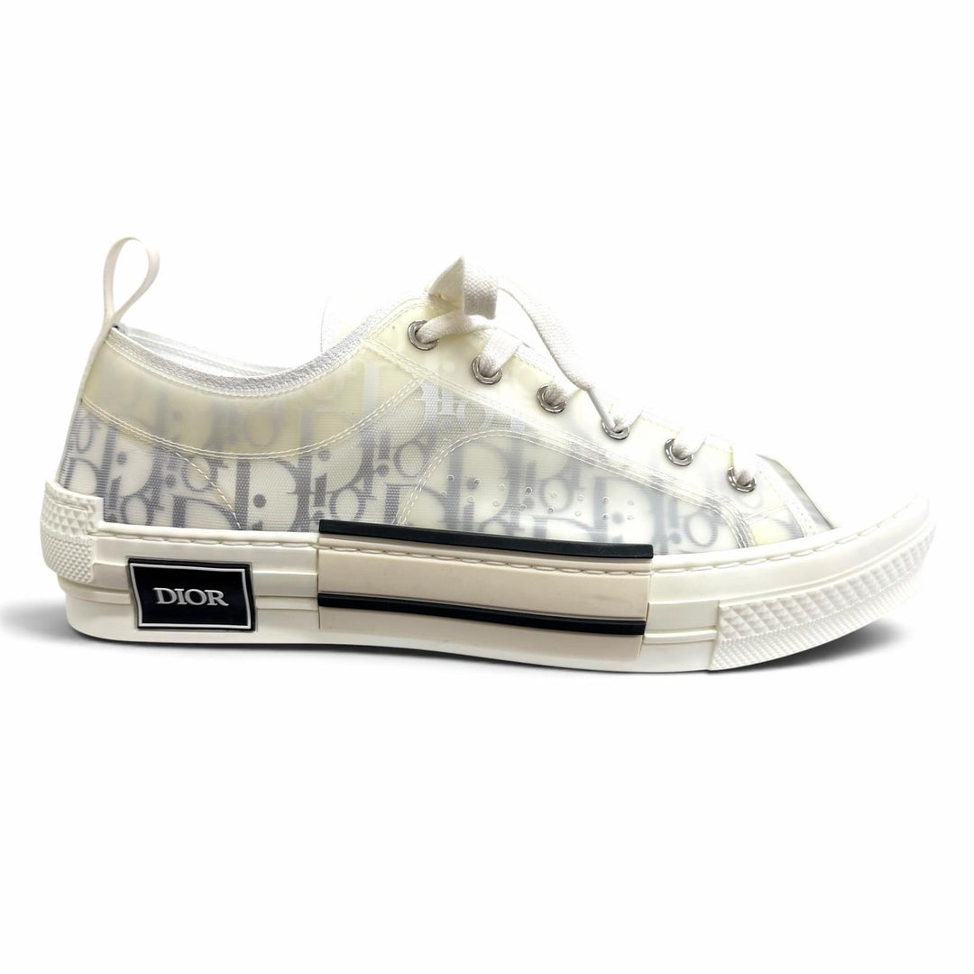 Pristine DIOR Low cut sneakers B23 oblique pattern white rubber mens 42