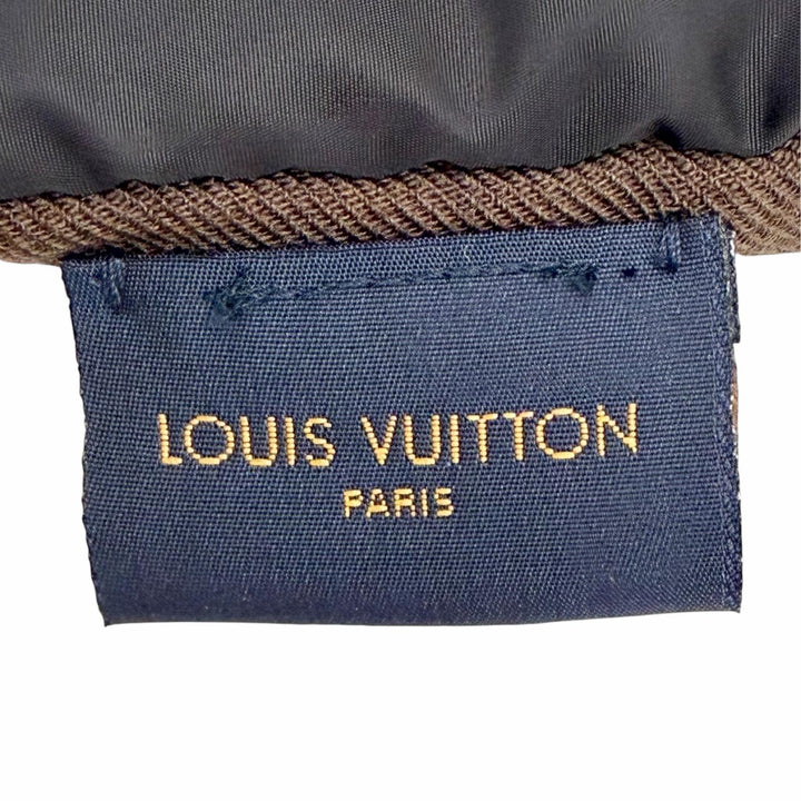 Great LOUIS VUITTON Scarf Echarpe Pillow Monogram LV stitching black M77049