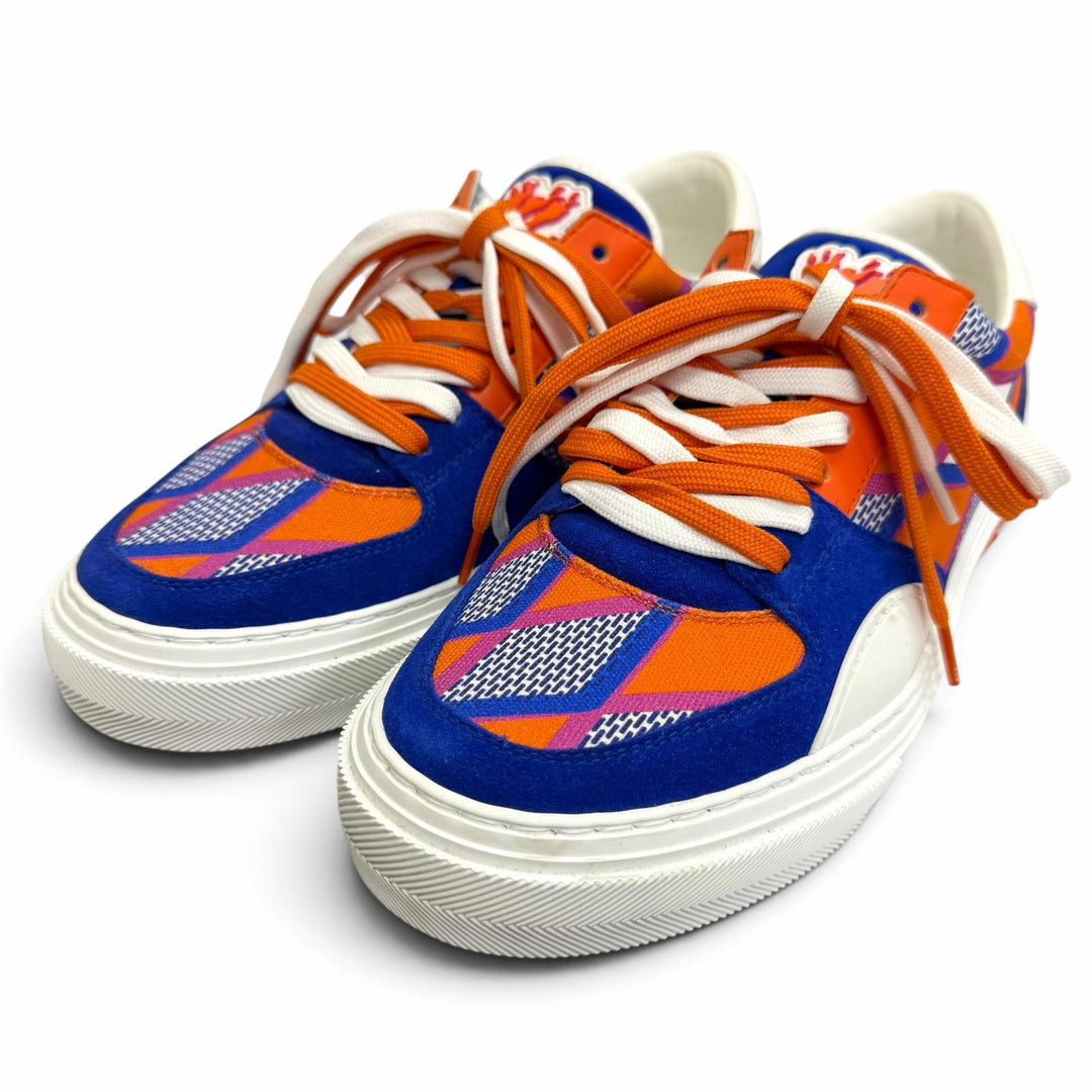 Pristine LOUIS VUITTON Low cut sneakers LV Oriline blue canvas mens 6