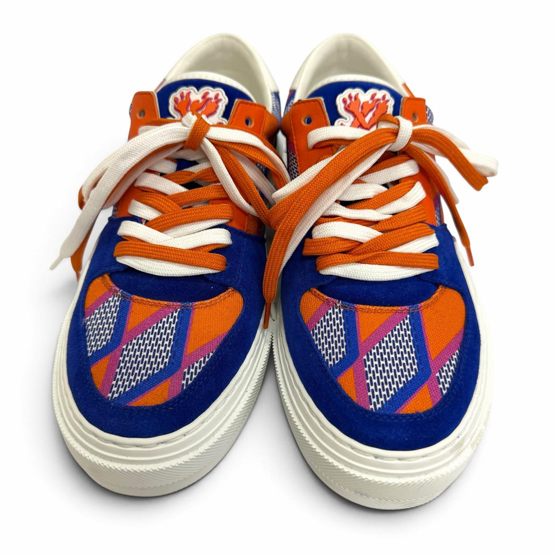 Pristine LOUIS VUITTON Low cut sneakers LV Oriline blue canvas mens 6