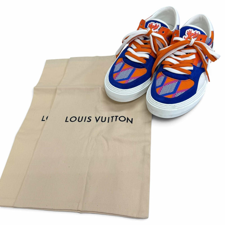 Pristine LOUIS VUITTON Low cut sneakers LV Oriline blue canvas mens 6