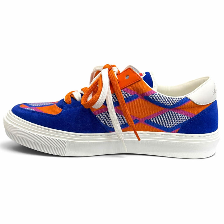 Pristine LOUIS VUITTON Low cut sneakers LV Oriline blue canvas mens 6