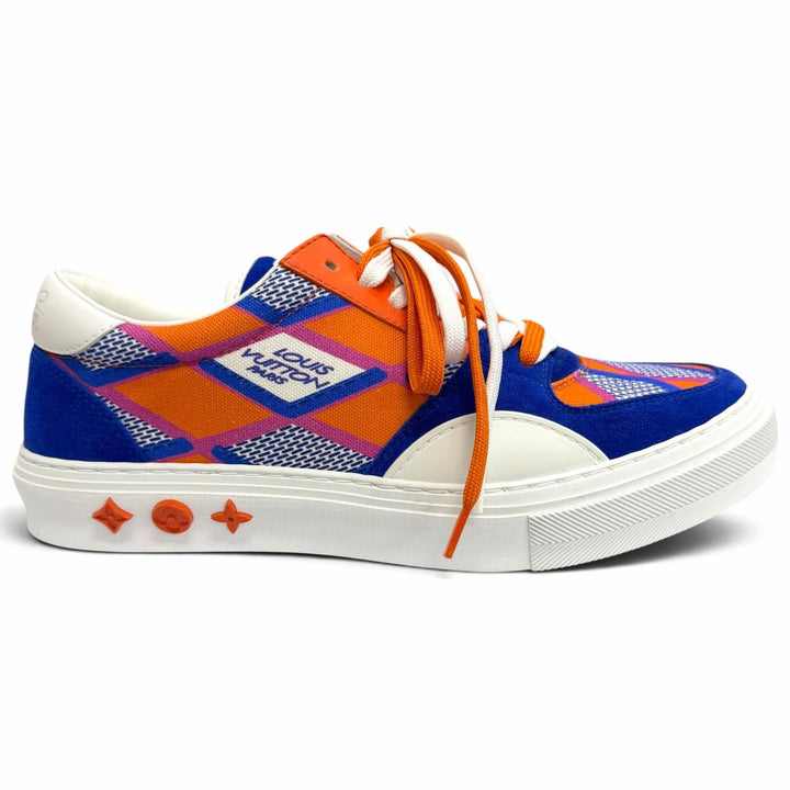 Pristine LOUIS VUITTON Low cut sneakers LV Oriline blue canvas mens 6
