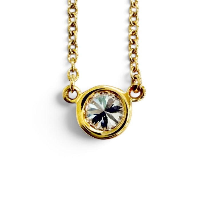 Excellent TIFFANY&Co. Necklace By the yard 1P Diamond 750 D0.21ct/F/3EX/VVS2