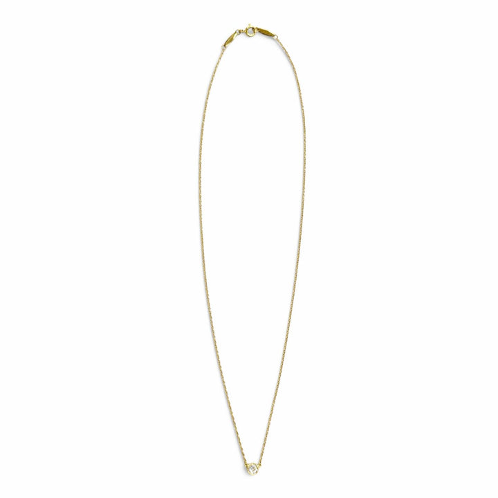 Excellent TIFFANY&Co. Necklace By the yard 1P Diamond 750 D0.21ct/F/3EX/VVS2