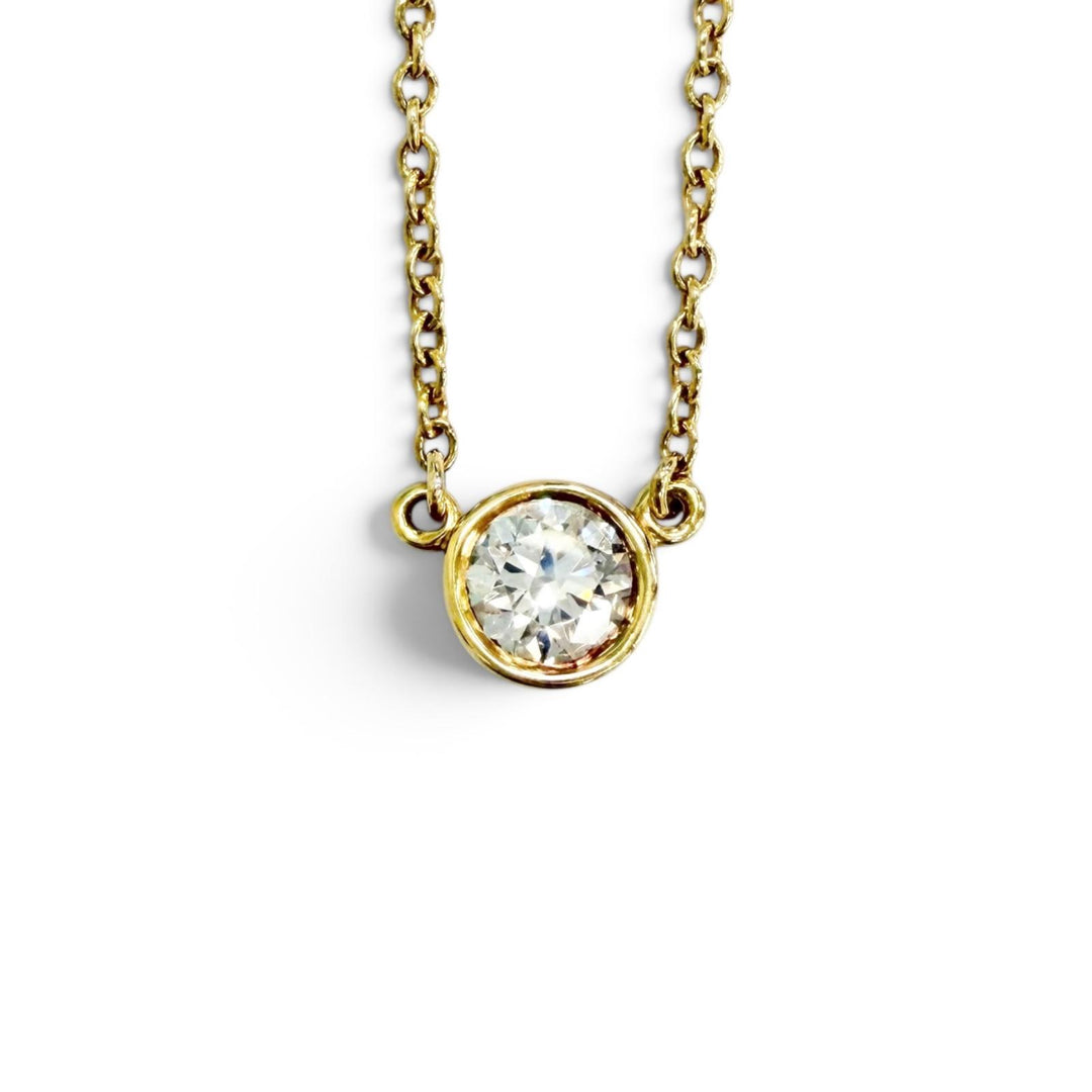 Excellent TIFFANY&Co. Necklace By the yard 1P Diamond 750 D0.21ct/F/3EX/VVS2