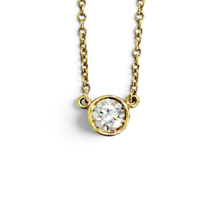 Excellent TIFFANY&Co. Necklace By the yard 1P Diamond 750 D0.21ct/F/3EX/VVS2