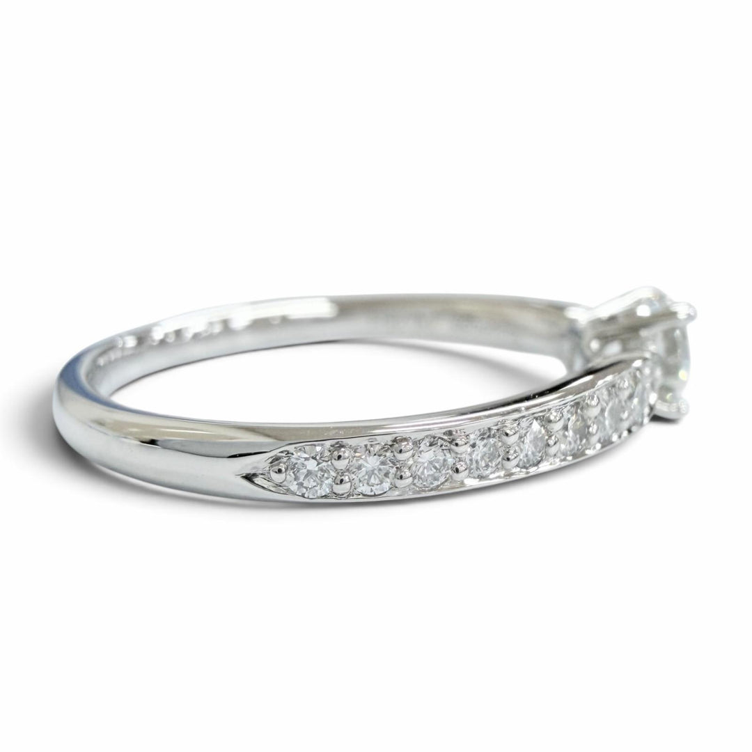 Excellent TIFFANY&Co. Solitaire Channel setting ring, diamond, PT950, D0.28tc/E