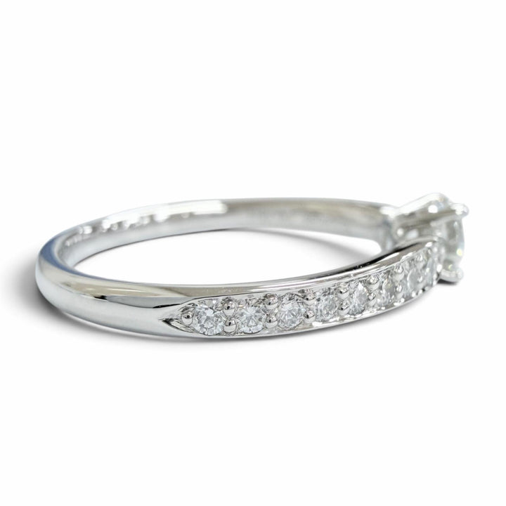 Excellent TIFFANY&Co. Solitaire Channel setting ring, diamond, PT950, D0.28tc/E