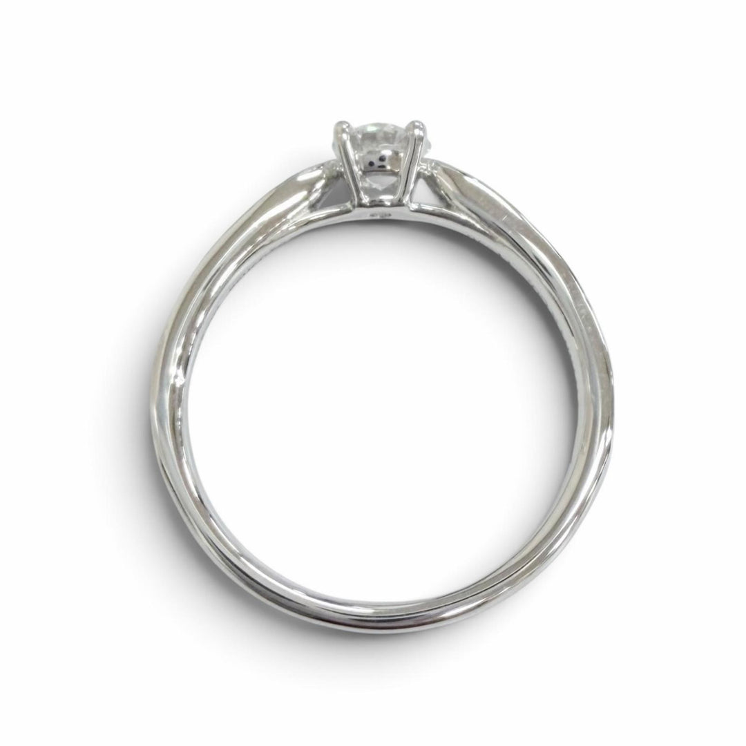Excellent TIFFANY&Co. Solitaire Channel setting ring, diamond, PT950, D0.28tc/E