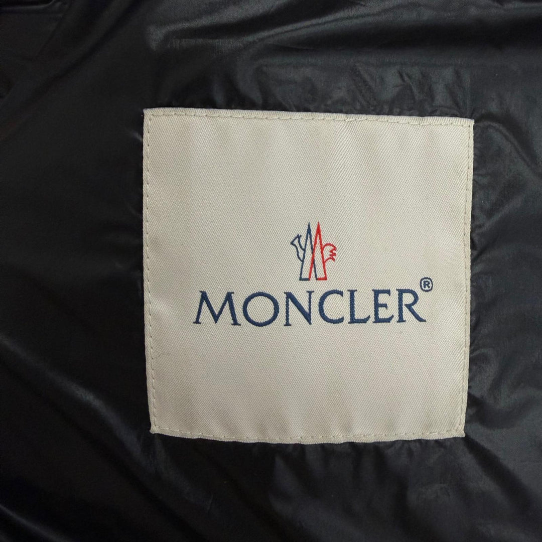 Great MONCLER Down vest GUI GILET Logo patch, packable, lightweight black Nylon