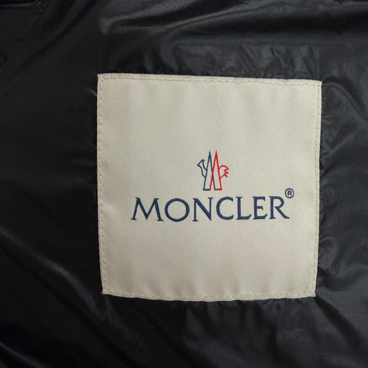 Great MONCLER Down vest GUI GILET Logo patch, packable, lightweight black Nylon