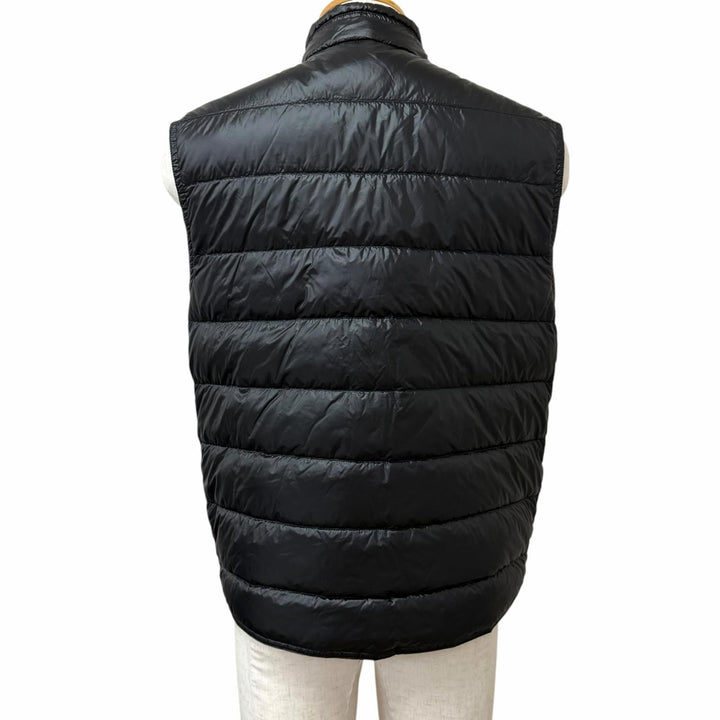 Great MONCLER Down vest GUI GILET Logo patch, packable, lightweight black Nylon