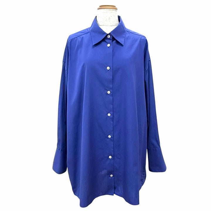 Excellent THE ROW Long sleeve shirt Oversized shirt Blue cotton XS AL106