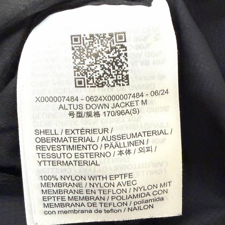Great ARC'TERYX VEILANCE Down jacket Altus Down Jacket black