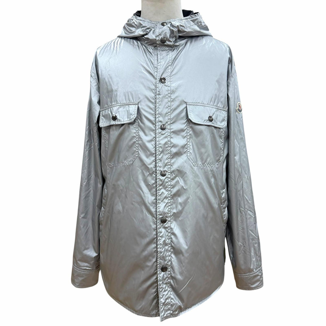 Pristine MONCLER mountain hoodie DONAN Hooded Reversible khaki cotton mens 3