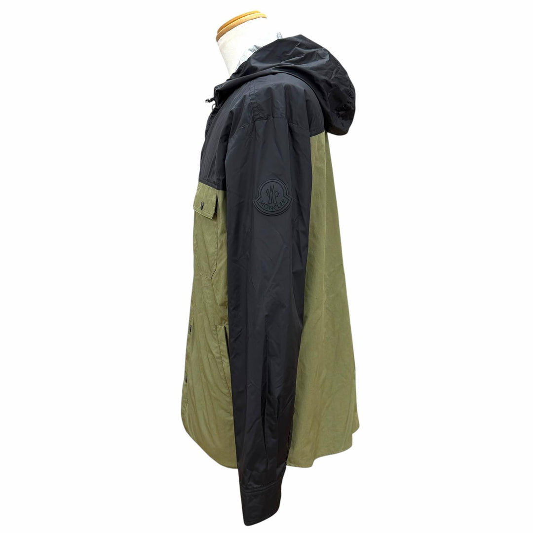 Pristine MONCLER mountain hoodie DONAN Hooded Reversible khaki cotton mens 3