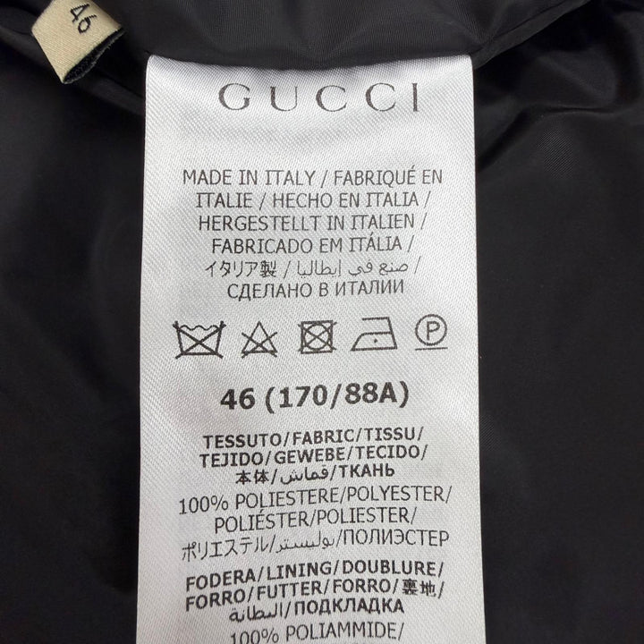 Great GUCCI adidas Blouson Logo print padded nylon hoodie black
