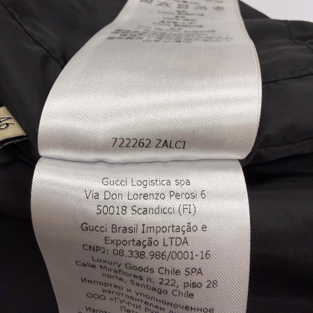 Great GUCCI adidas Blouson Logo print padded nylon hoodie black