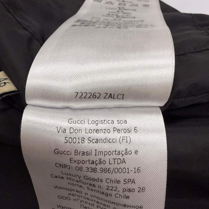 Great GUCCI adidas Blouson Logo print padded nylon hoodie black