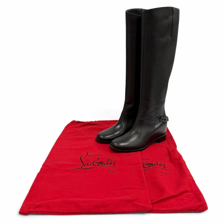 Pristine Christian Louboutin Knee-high boots CATE BOOT FLAT CALF 36.5 3130073