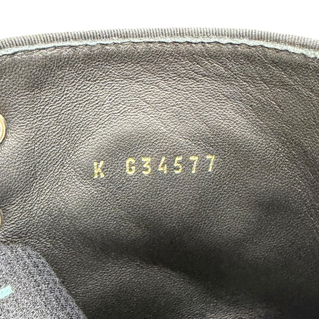 Pristine CHANEL short boots COCO Mark logo print lace-up 37.5 19P G34577