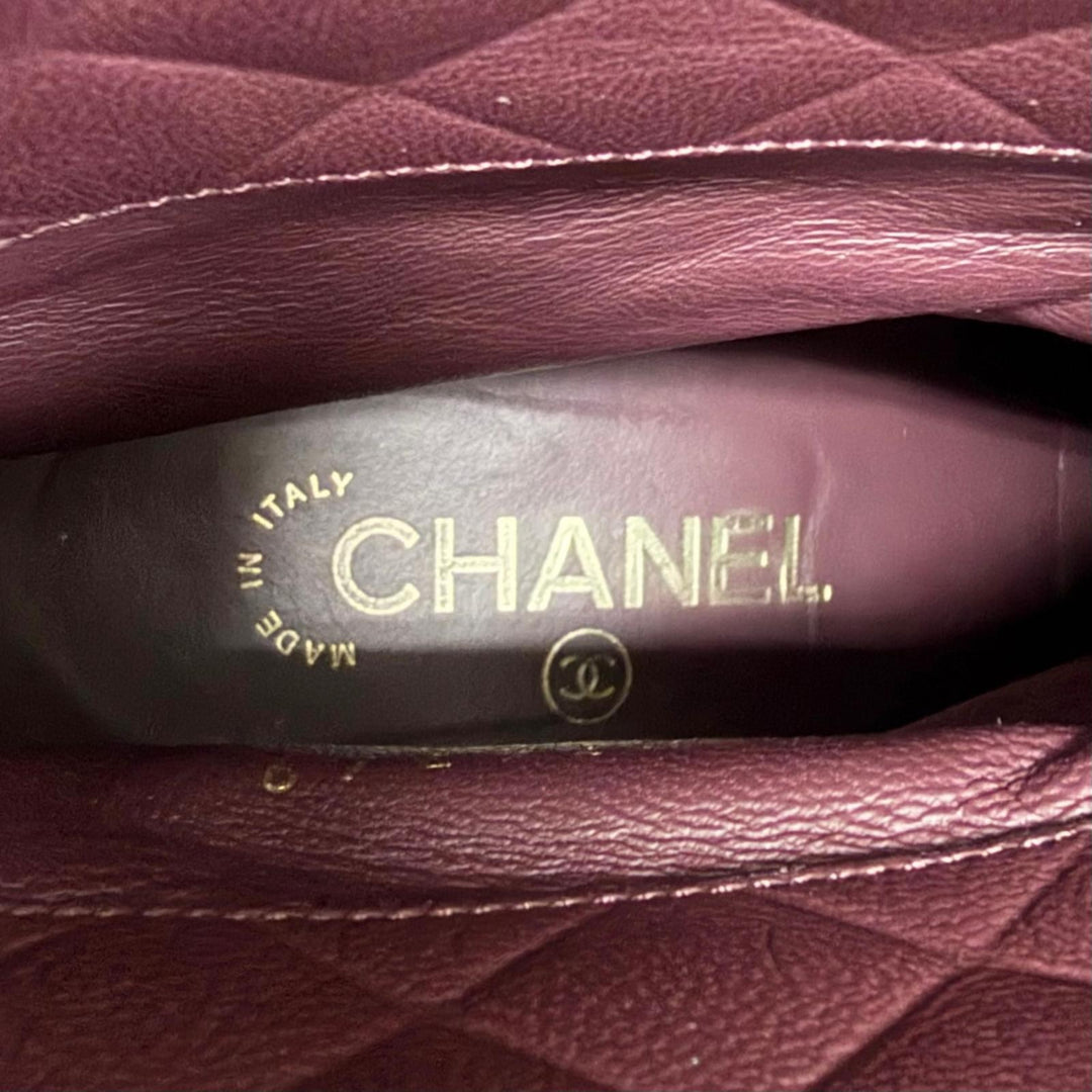 Great CHANEL short boots COCO Mark Logo Suede Leather Ankle Boots 36 G36749