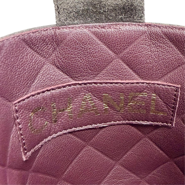 Great CHANEL short boots COCO Mark Logo Suede Leather Ankle Boots 36 G36749