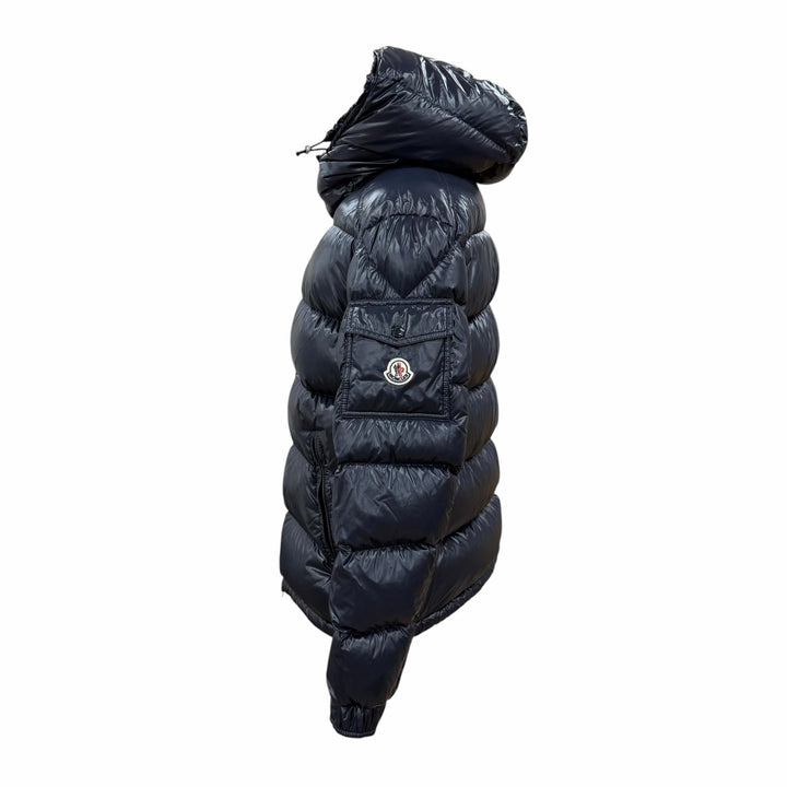 Great MONCLER Down jacket MAYA Logo patch and hood ZIP UP Navy Nylon mens 4
