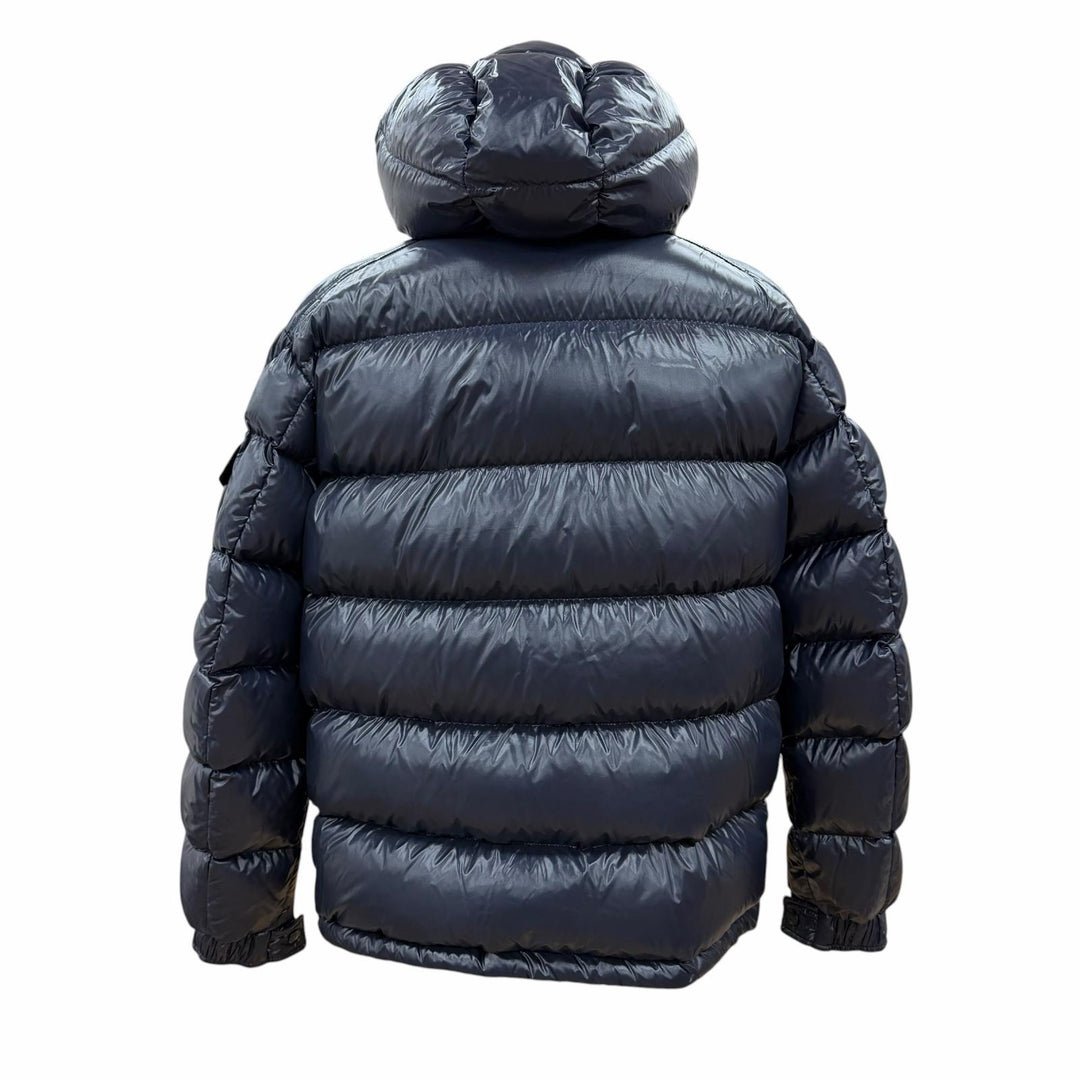 Great MONCLER Down jacket MAYA Logo patch and hood ZIP UP Navy Nylon mens 4