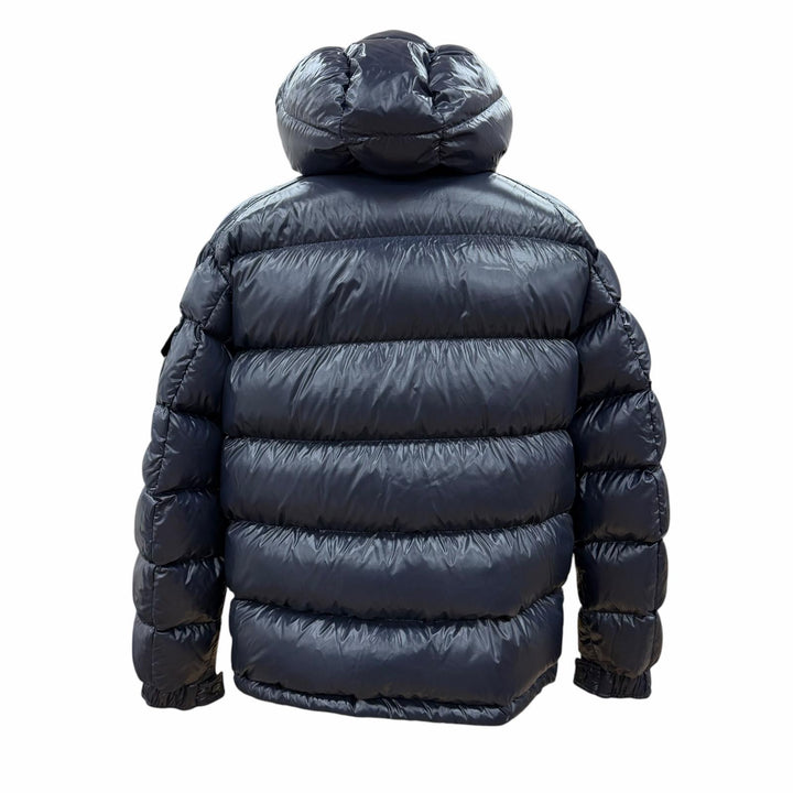 Great MONCLER Down jacket MAYA Logo patch and hood ZIP UP Navy Nylon mens 4