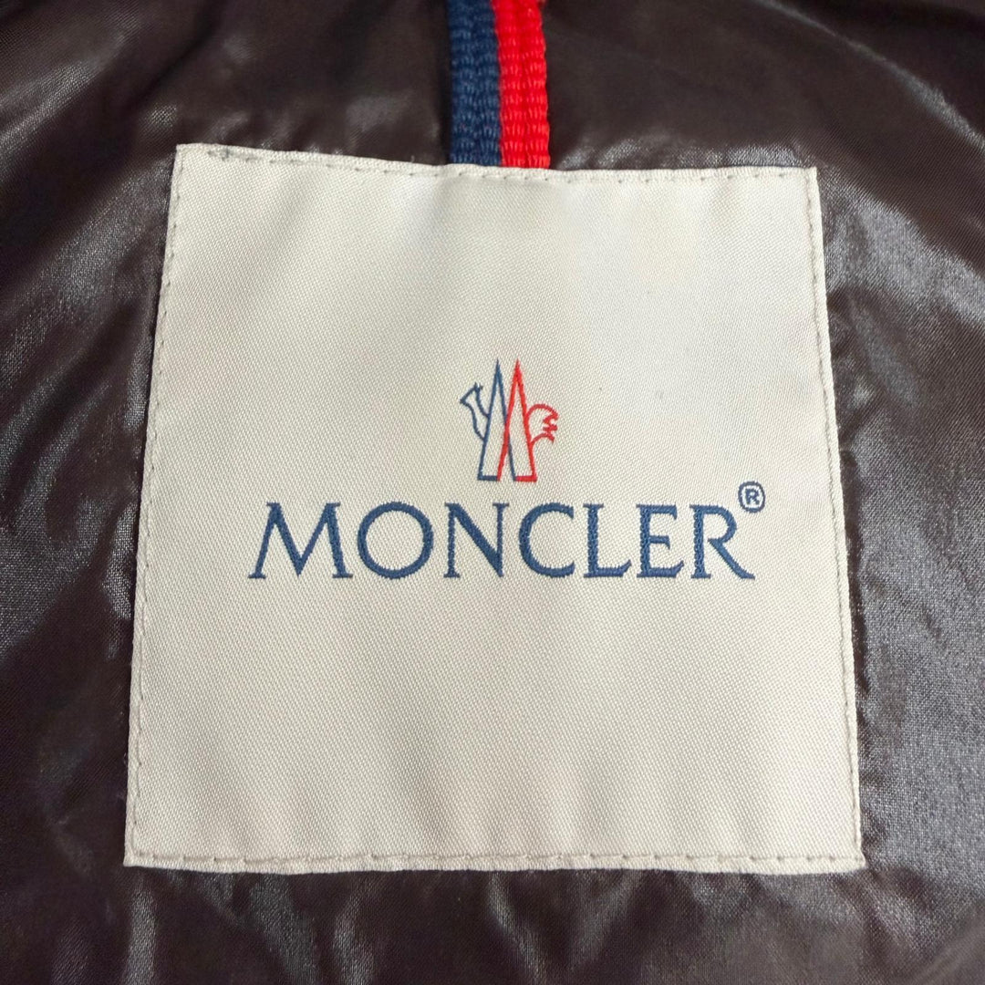 Great MONCLER Down jacket MAYA Logo patch and hood ZIP UP Navy Nylon mens 4