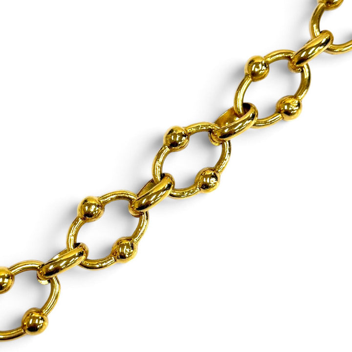 Great CHANEL belt COCO Mark Chain gold Women 23