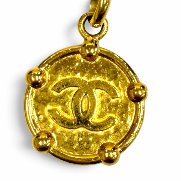 Great CHANEL belt COCO Mark Chain gold Women 23