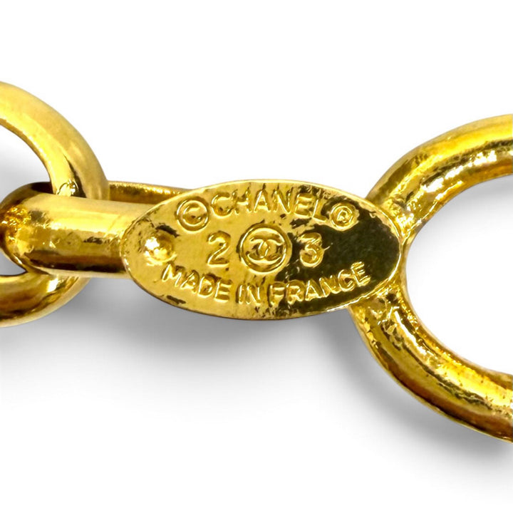 Great CHANEL belt COCO Mark Chain gold Women 23
