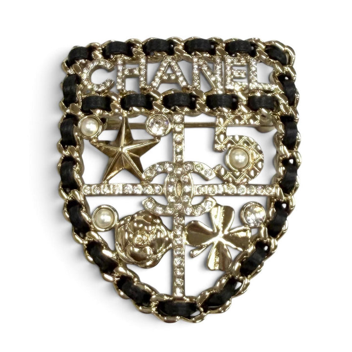 Excellent CHANEL Brooch black Women B25V AB4702