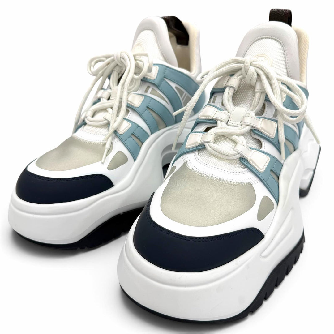 Excellent LOUIS VUITTON sneakers white mens 9 1ABIHY
