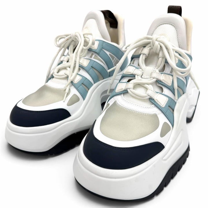 Excellent LOUIS VUITTON sneakers white mens 9 1ABIHY