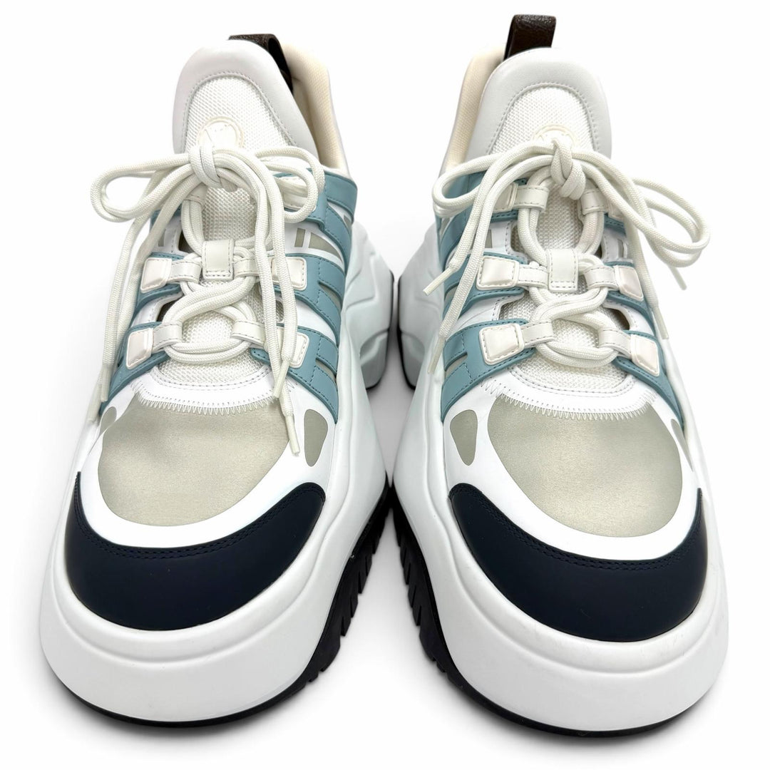 Excellent LOUIS VUITTON sneakers white mens 9 1ABIHY