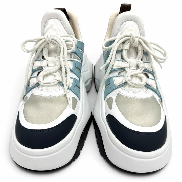 Excellent LOUIS VUITTON sneakers white mens 9 1ABIHY