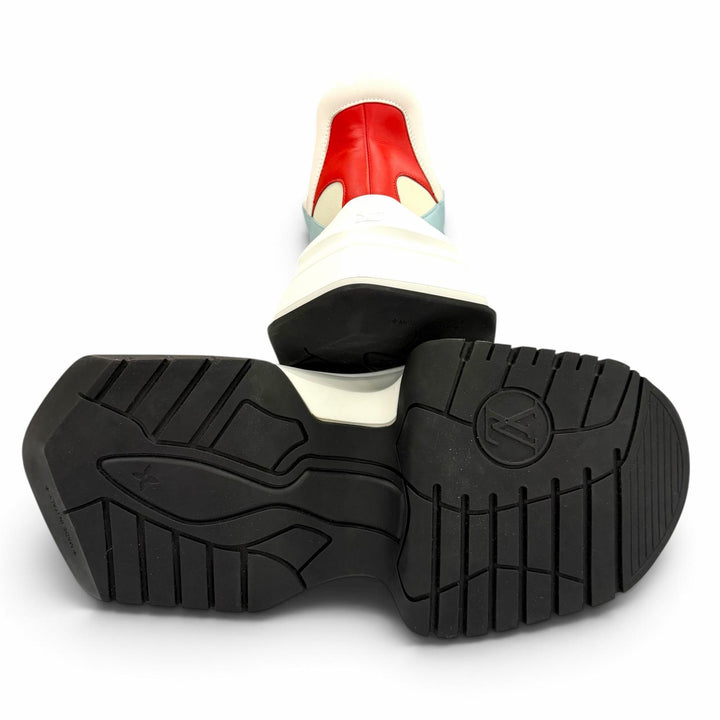 Excellent LOUIS VUITTON sneakers white mens 9 1ABIHY