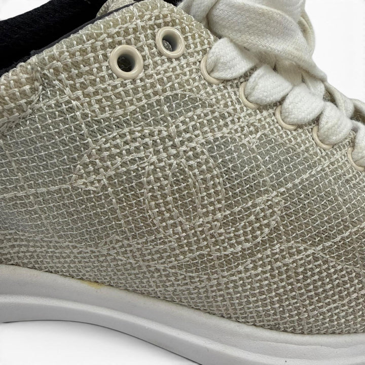 Great CHANEL Low cut sneakers COCO Mark Logo Lace-up beige Women 36 G37129
