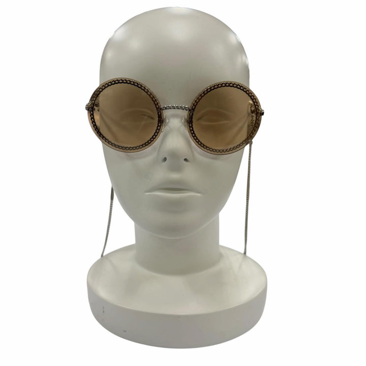 Great CHANEL sunglasses COCO Mark Round Chain Glasses with Cord Women 4245