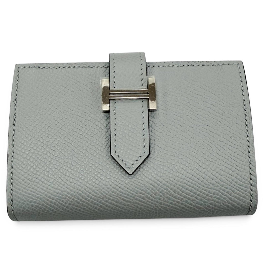 Pristine HERMES Bifold Wallet Bearn Mini Compact wallet Epsom Leather Women