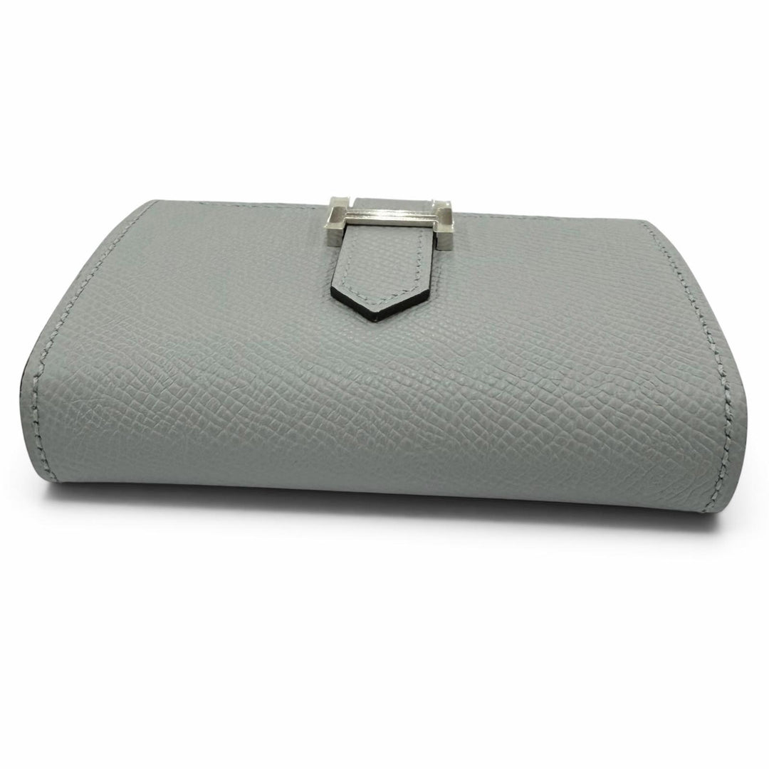 Pristine HERMES Bifold Wallet Bearn Mini Compact wallet Epsom Leather Women