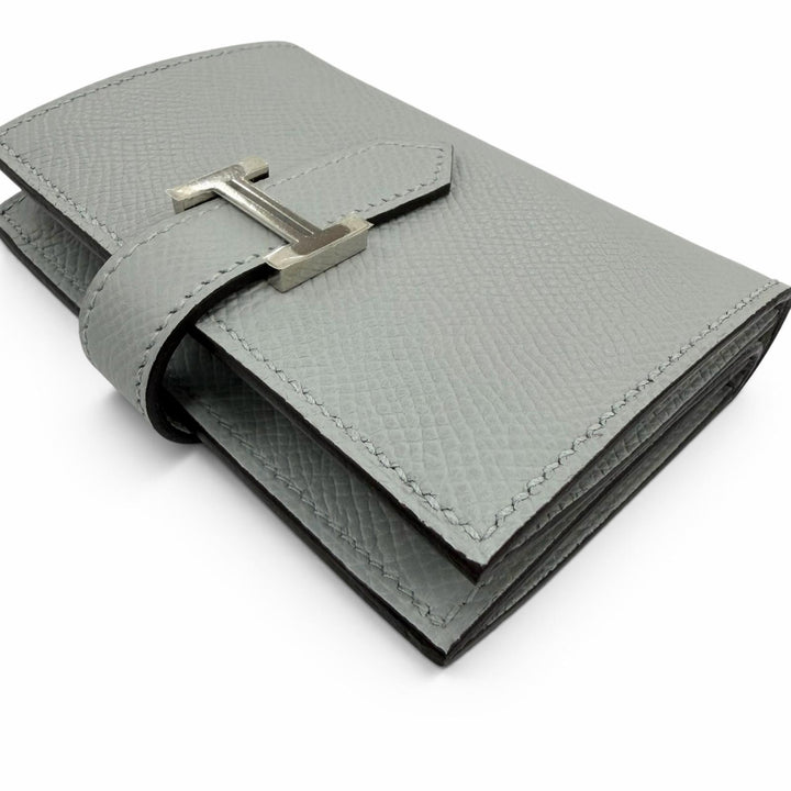 Pristine HERMES Bifold Wallet Bearn Mini Compact wallet Epsom Leather Women