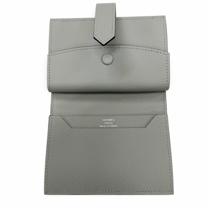 Pristine HERMES Bifold Wallet Bearn Mini Compact wallet Epsom Leather Women