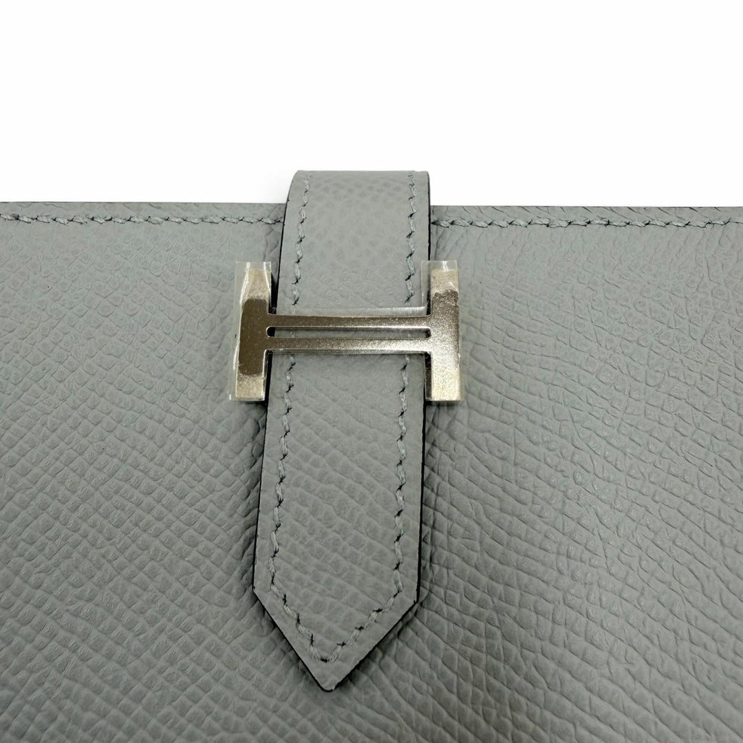 Pristine HERMES Bifold Wallet Bearn Mini Compact wallet Epsom Leather Women