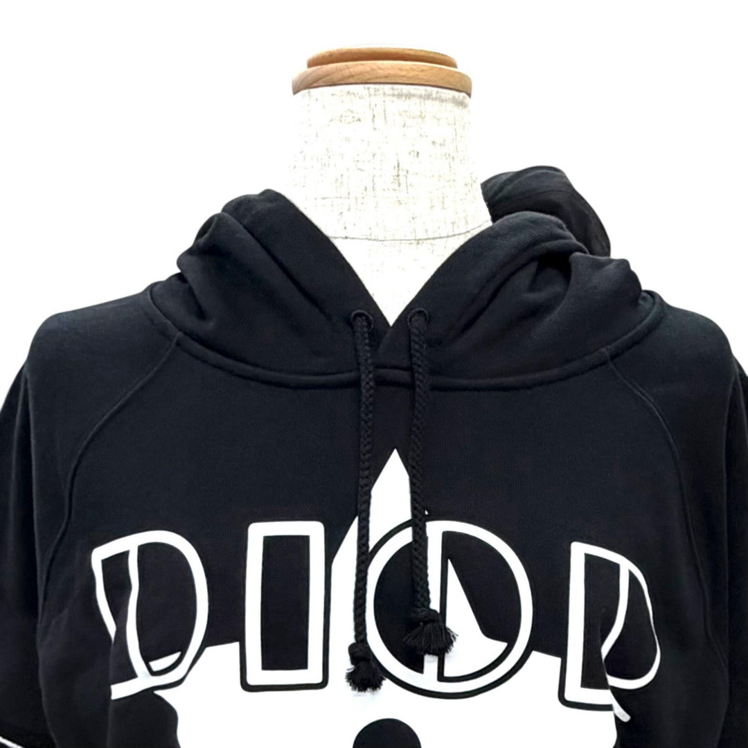 Excellent Christian Dior DIOR VIBE Star Short-Sleeve Hoodie black XS 243S06A4063