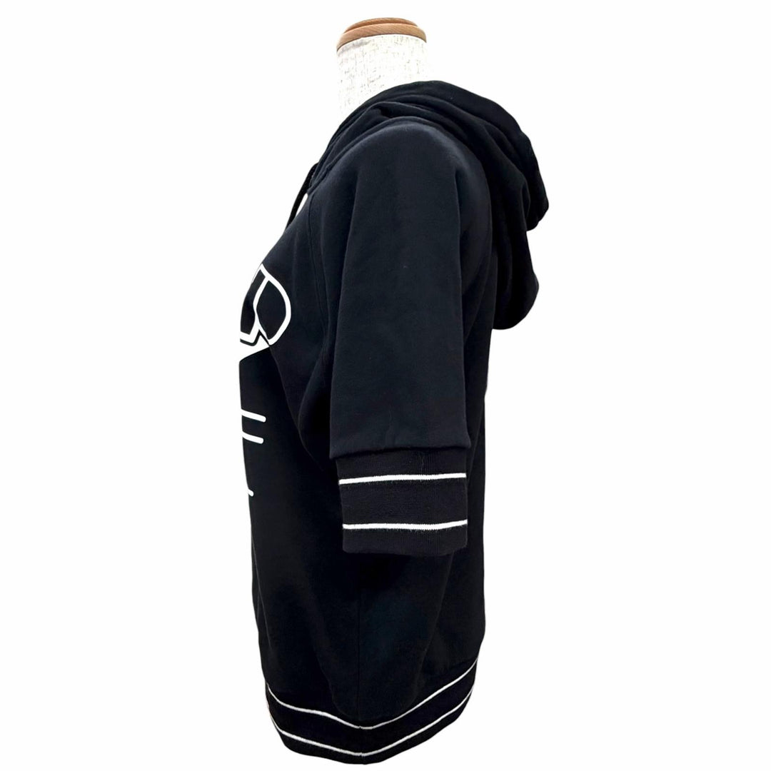 Excellent Christian Dior DIOR VIBE Star Short-Sleeve Hoodie black XS 243S06A4063